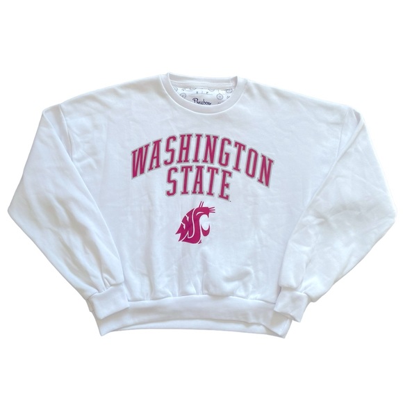washington state university wsu cougars oversized crewneck sweatshirt sweater - Picture 8 of 8